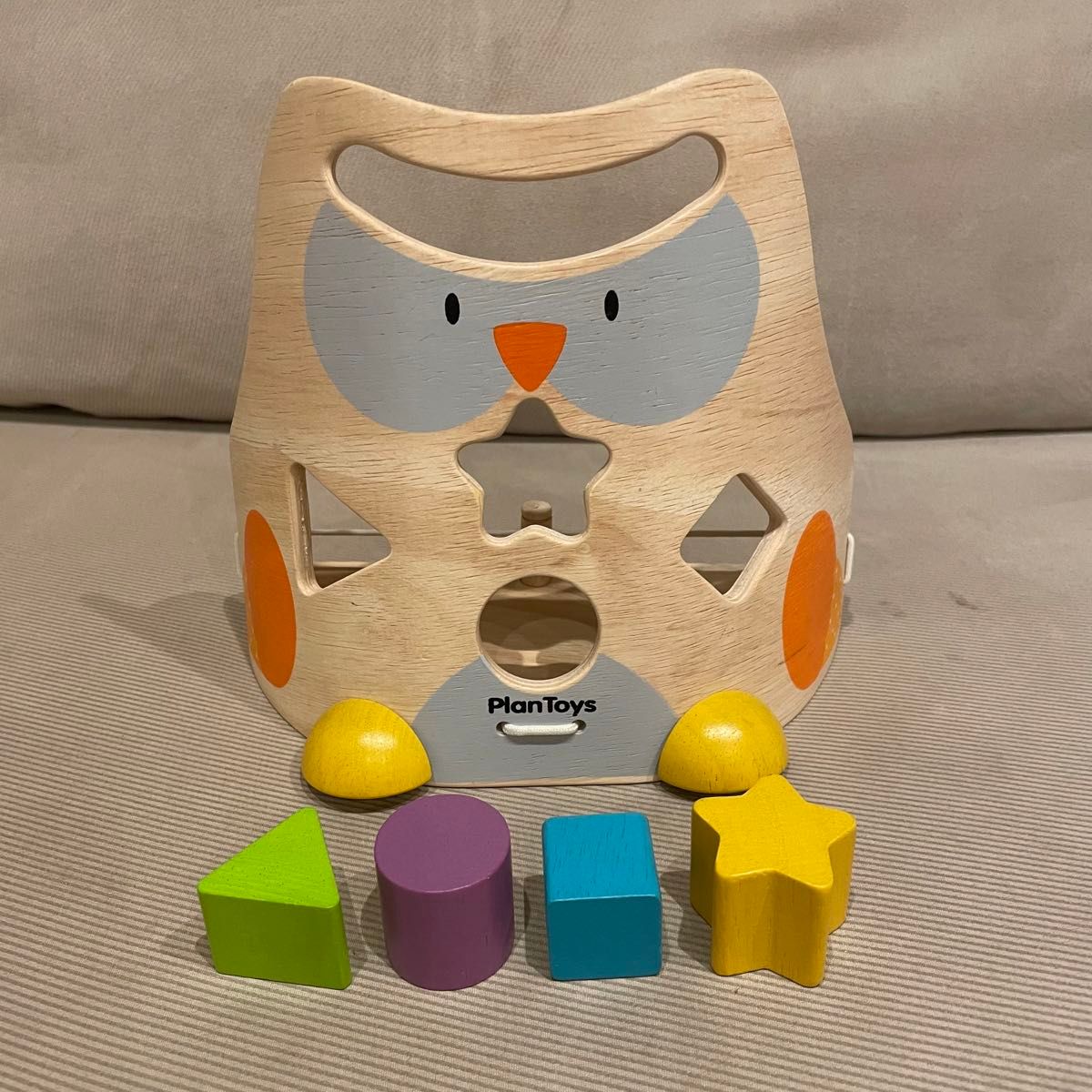 美品! 箱入り ふくろうのおもちゃ 木製 知育玩具 Owl Sorter  プラントイズ　オシャレ