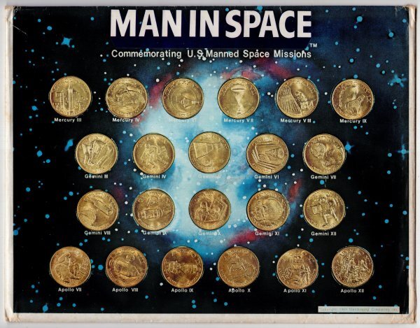 アメリカ　1969年　宇宙コイン　MAN IN SPACE　22枚セット　記念メダル　_画像2