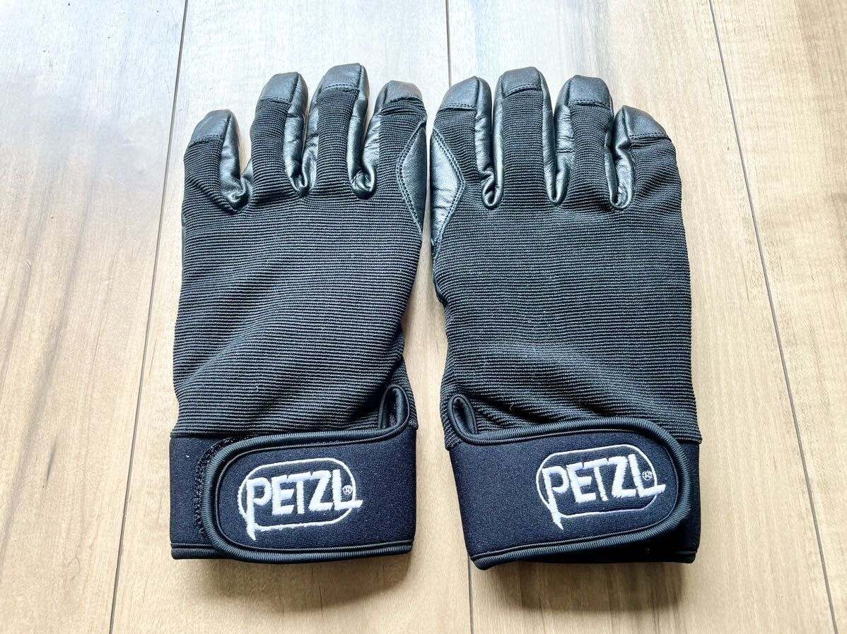 ★送料無料★美品★PETZL グローブ Mサイズ ペツル レザーグローブ 手袋 ビレイグローブかも？クライミング 登山 バイクにも