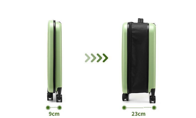 スーツケース 省スペース 折りたたみ キャリーケース S 高耐久 耐衝撃 軽量 拡張機能付き 機内持込 海外 旅行 20インチ ベージュ_画像6