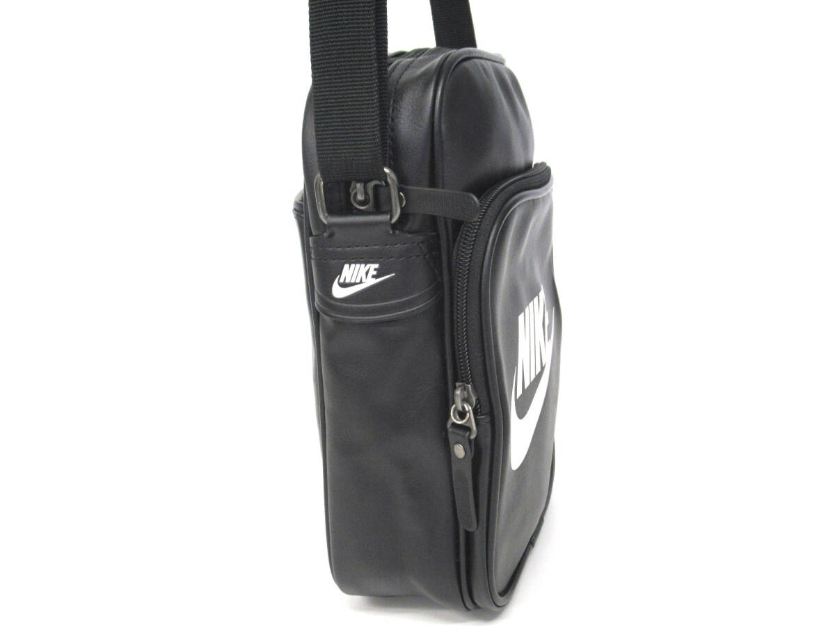 17735 прекрасный товар NIKE Nike Logo принт swoshu полиуретан сумка на плечо сумка "почтальонка" наклонный .. легкий сумка чёрный для мужчин и женщин 