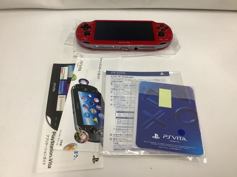 1円〜 動作確認済み 初期化済 ソニー PlayStation Vita PSVITA Cosmic Red PCHJ-10006 ソウルサクリファイス プレミアムエディション_画像3