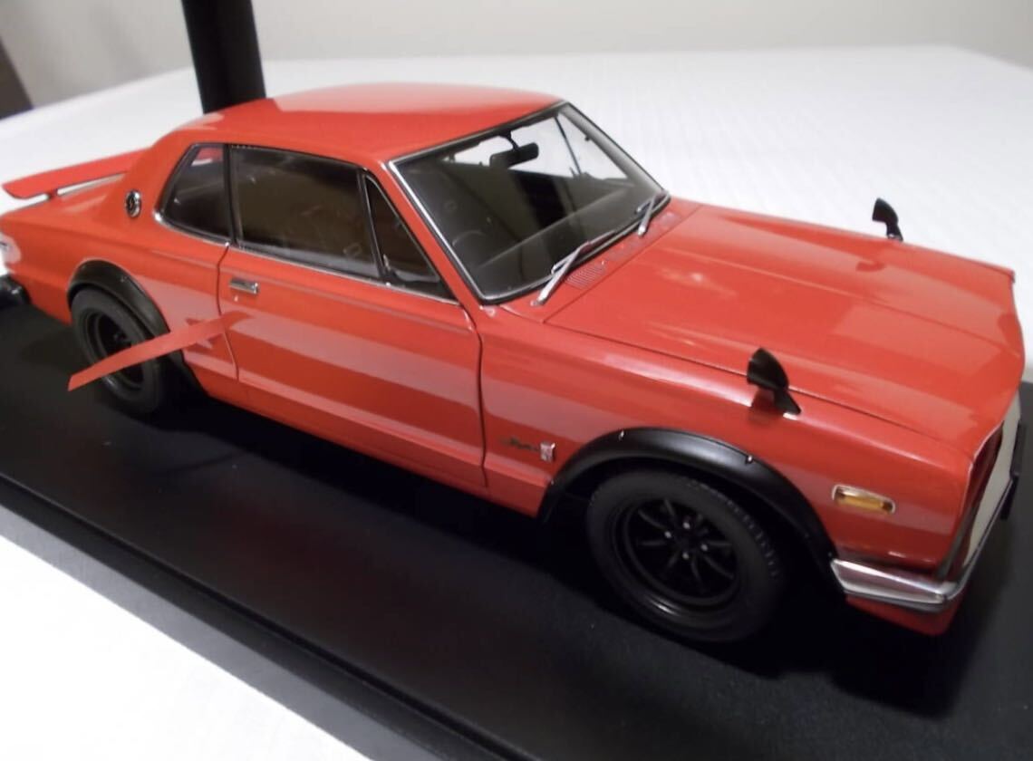 オートアート 1/18 日産 スカイライン GT-R KPGC10 チューンドバージョン レッド　 NISSAN SKYLINE GT-R KPGC10 Tuned Version Red AUTOart_画像7