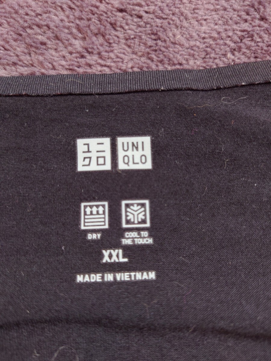 ユニクロ UNIQLO エアリズム 黒 長袖XL 半袖XXL 2枚まとめて  ゆったりデザインの画像5