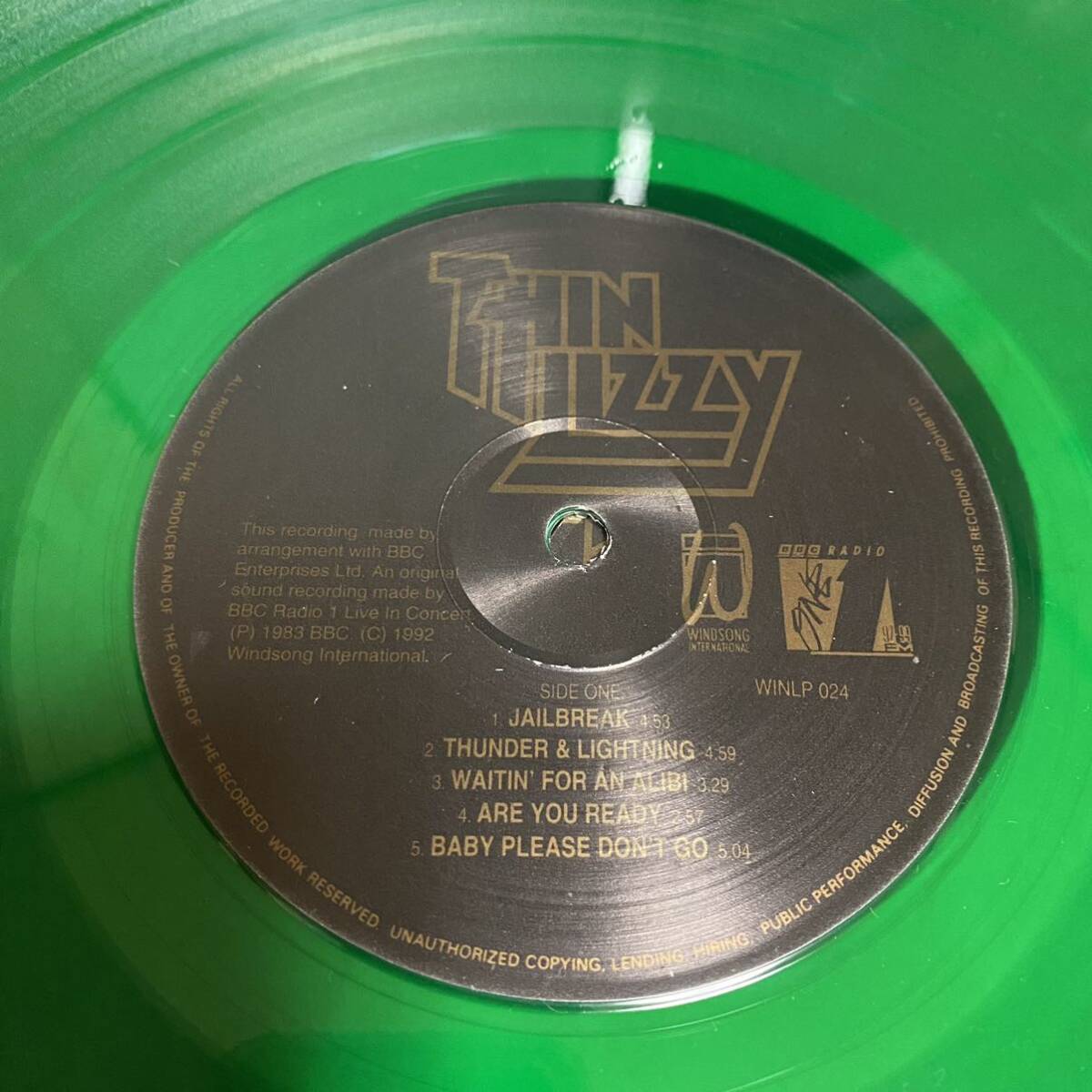 【二枚組】Thin Lizzy 「BBC Radio One Live In Concert」 WINLP024 1992年 UK盤 ハードロック シン・リジー レコード LPの画像3