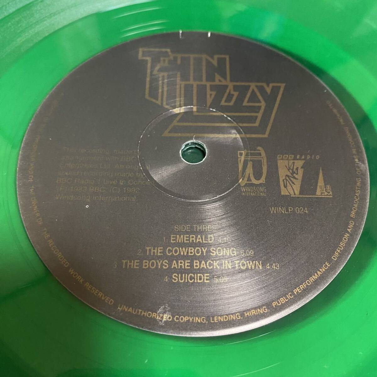【二枚組】Thin Lizzy 「BBC Radio One Live In Concert」 WINLP024 1992年 UK盤 ハードロック シン・リジー レコード LPの画像5