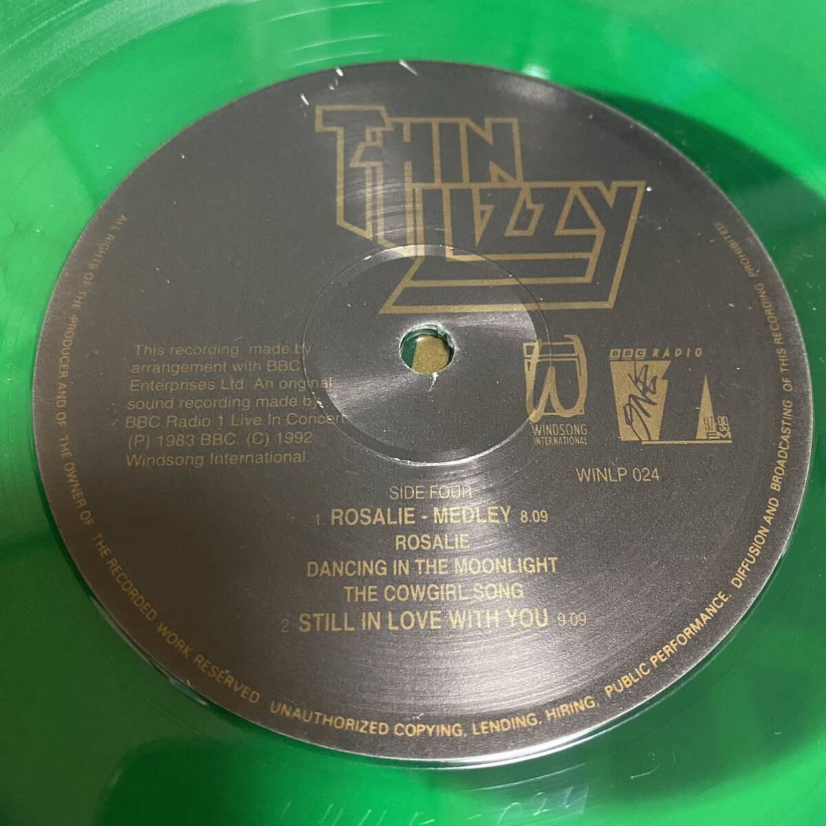 【二枚組】Thin Lizzy 「BBC Radio One Live In Concert」 WINLP024 1992年 UK盤 ハードロック シン・リジー レコード LPの画像6