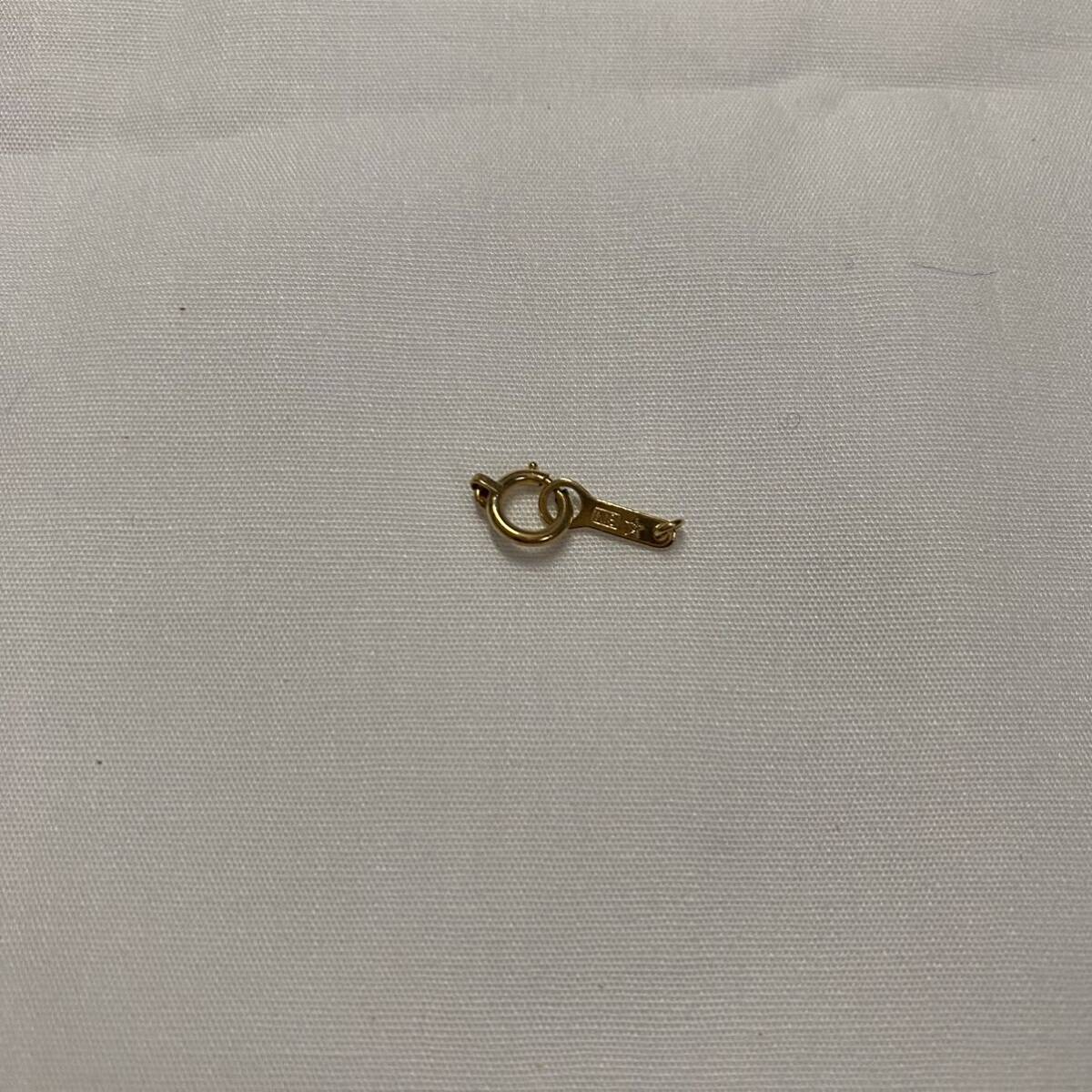 【S】K18 18金 ネックレスの一部 アクセサリー 総重量約0.28g 刻印あり 箱無しの画像1