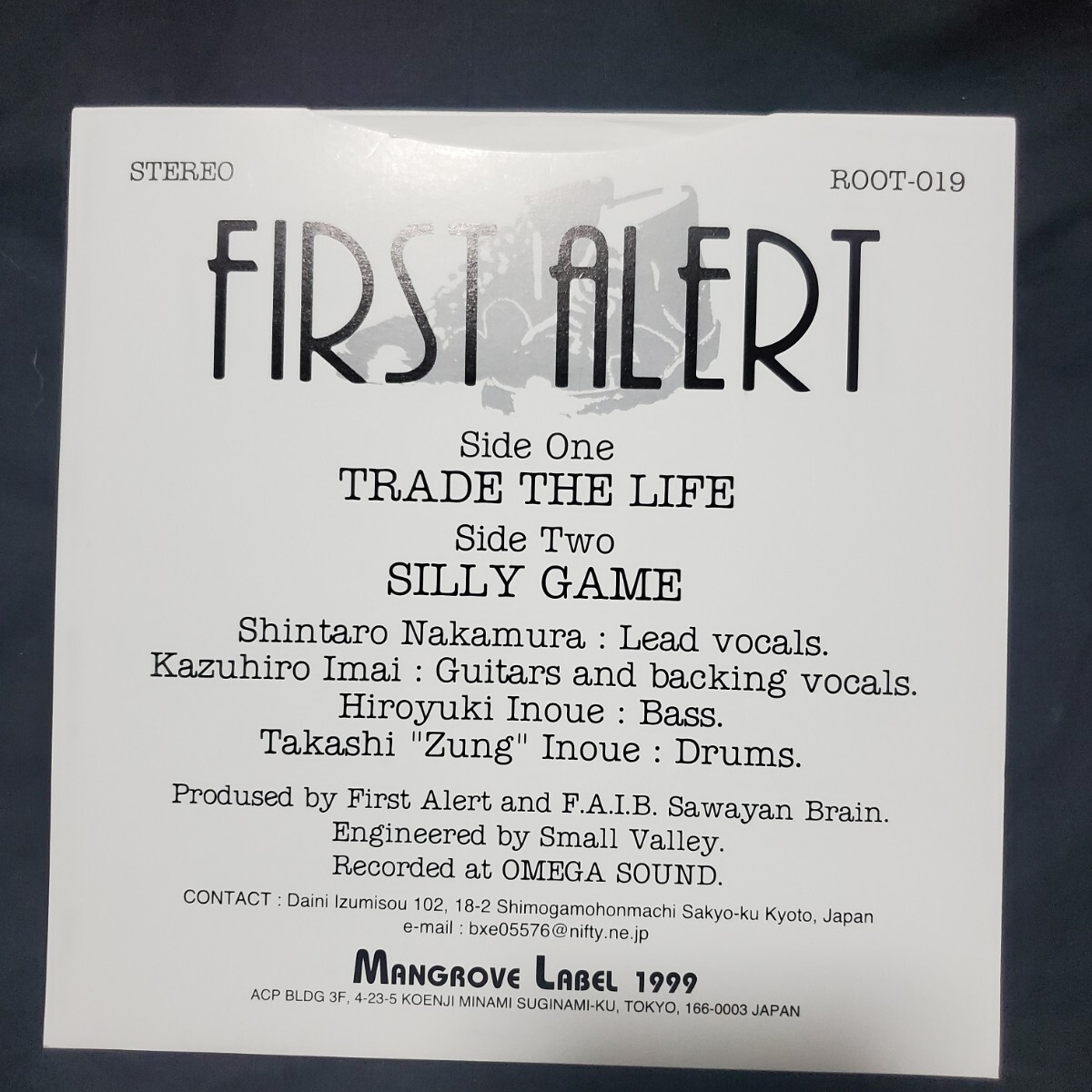 First Alert 「Trade The Life」EPレコード ROOT-019 国内盤 ロック _画像2