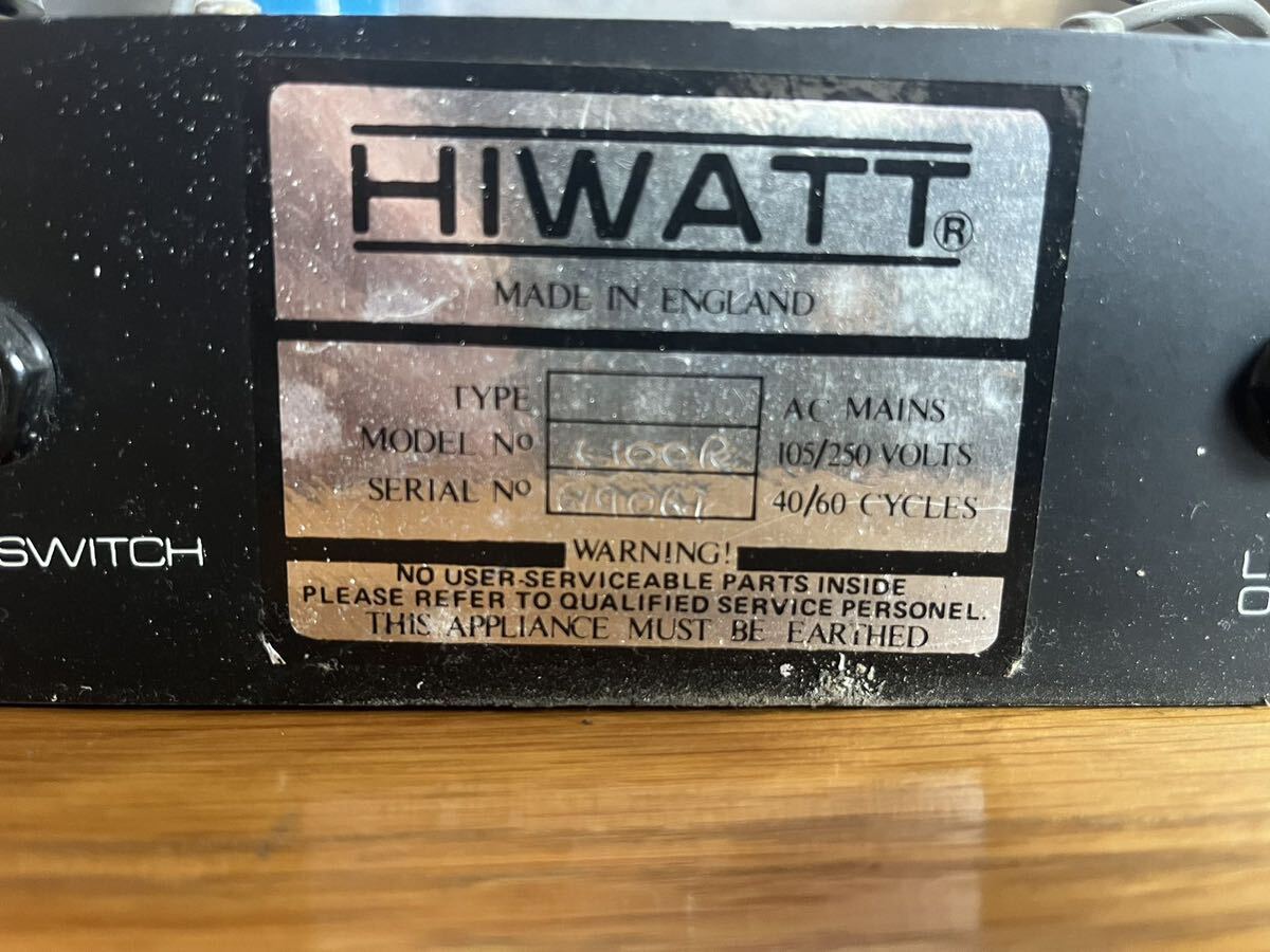 HIWATT 真空管 ギターアンプヘッド LEAD 100R TRINITY _画像5