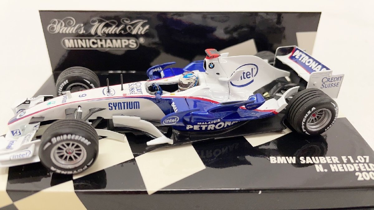 MINICHAMPS ミニチャンプス 1/43 PMA BMWザウバーF1.07 ニックハイドフェルド 2007 ＃9 SAUBER N.Heidfeld PETRONAS JP-13_画像1