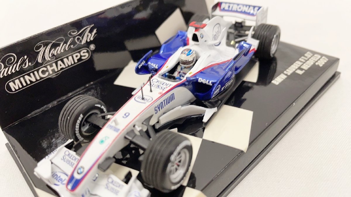 MINICHAMPS ミニチャンプス 1/43 PMA BMWザウバーF1.07 ニックハイドフェルド 2007 ＃9 SAUBER N.Heidfeld PETRONAS JP-13_画像2