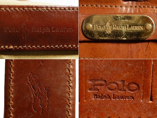 即決★POLO RALPH LAUREN★レザーコンビボストンバッグ ラルフローレン メンズ 緑 グリーン 本革 トラベル 本皮 かばん 出張カバン 旅行鞄_画像9