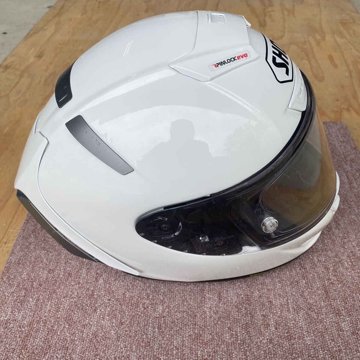 ショウエイ フルフェイスヘルメット X-14 ホワイト SHOEI ヘルメット X-fourteen サイズM(57〜58)の画像4