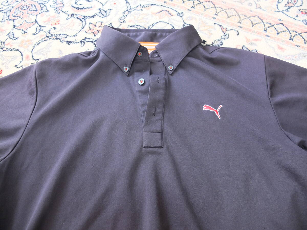 PUMA Puma short sleeves Polo L navy blue * navy used * postage included 