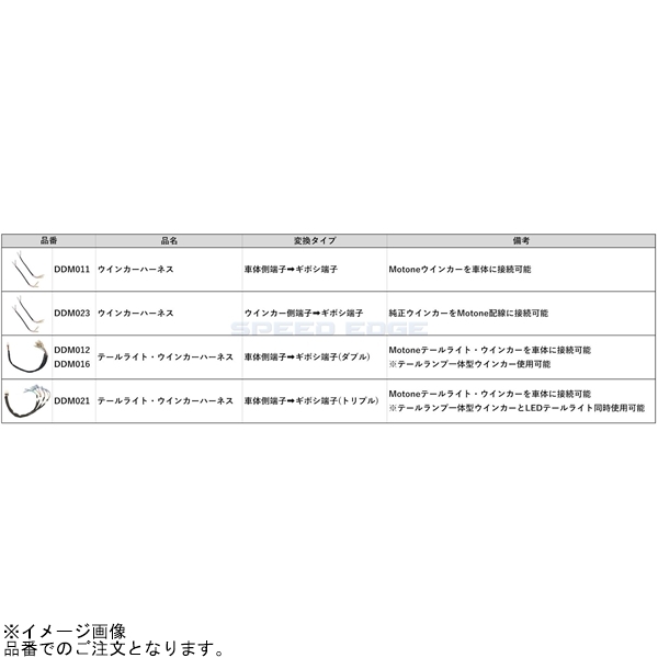 在庫あり Motone モートーン DDM016 テールライト ウインカー ハーネス Bobber (17-24) Speedmaster (18-24) Scrambler1200 (19-24)_画像3