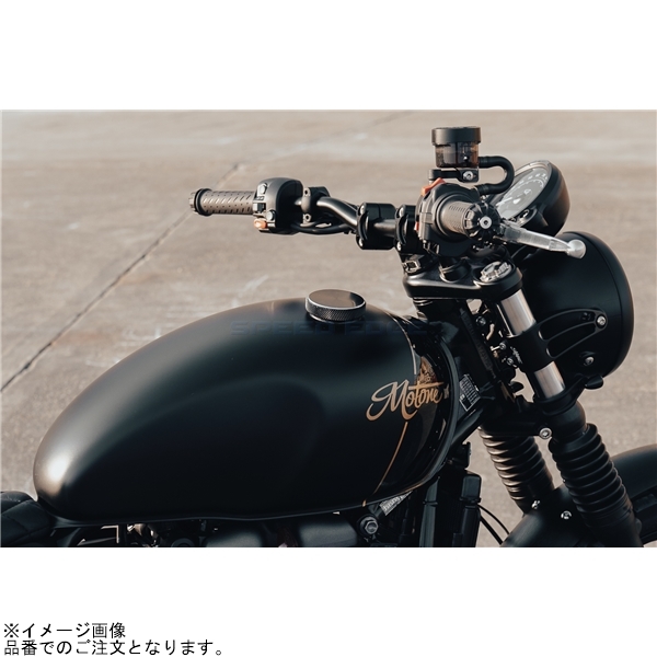 在庫あり Motone モートーン NXS006 タンクキャップ アルミ ブラック T100/T120 SpeedTwin900 Scrambler900_画像4