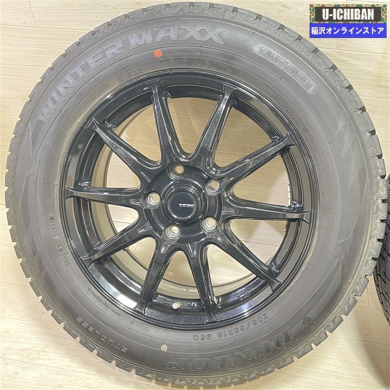 ヤリスクロス C28セレナ 10アルファード 等 Gスピード 6.5-16+48 5H114.3 ダンロップ WM01 205/65R16 16インチ スタッドレス 4本セット 009_画像2