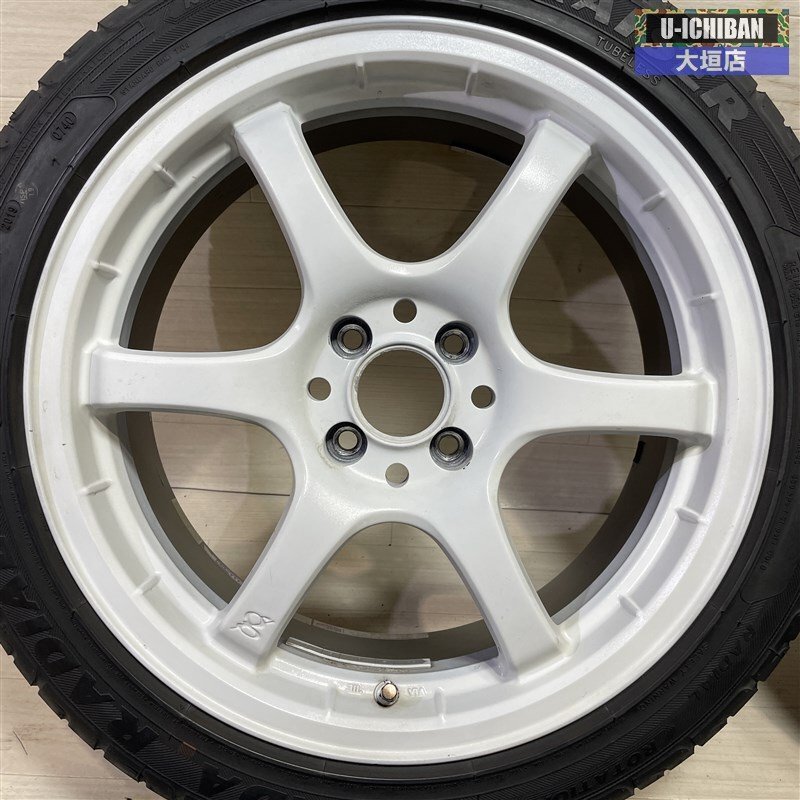 レイズ グラムライツ57マキシマム 7-17+43 4H100 ケンダ KAISER 215/45R17 17インチ 4本 E12ノート オーラ 140系 フィールダー 002R_画像2