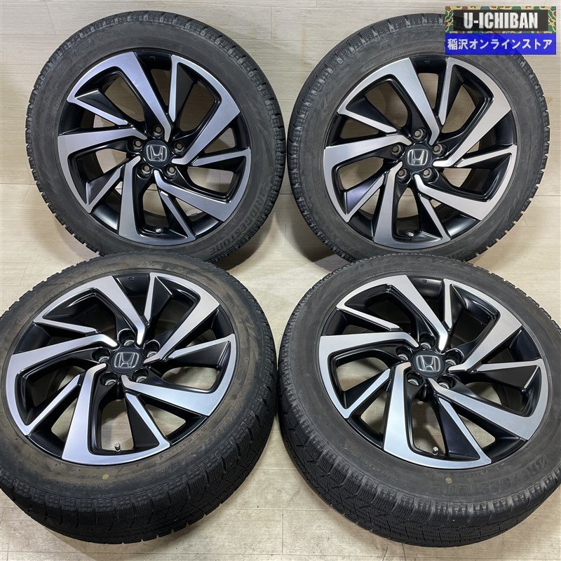 ホンダ ヴェゼル 純正 7.5-18+55 5H114.3 ブリヂストン VRX 225/50R18 18インチ スタッドレス 4本セット 009_画像1