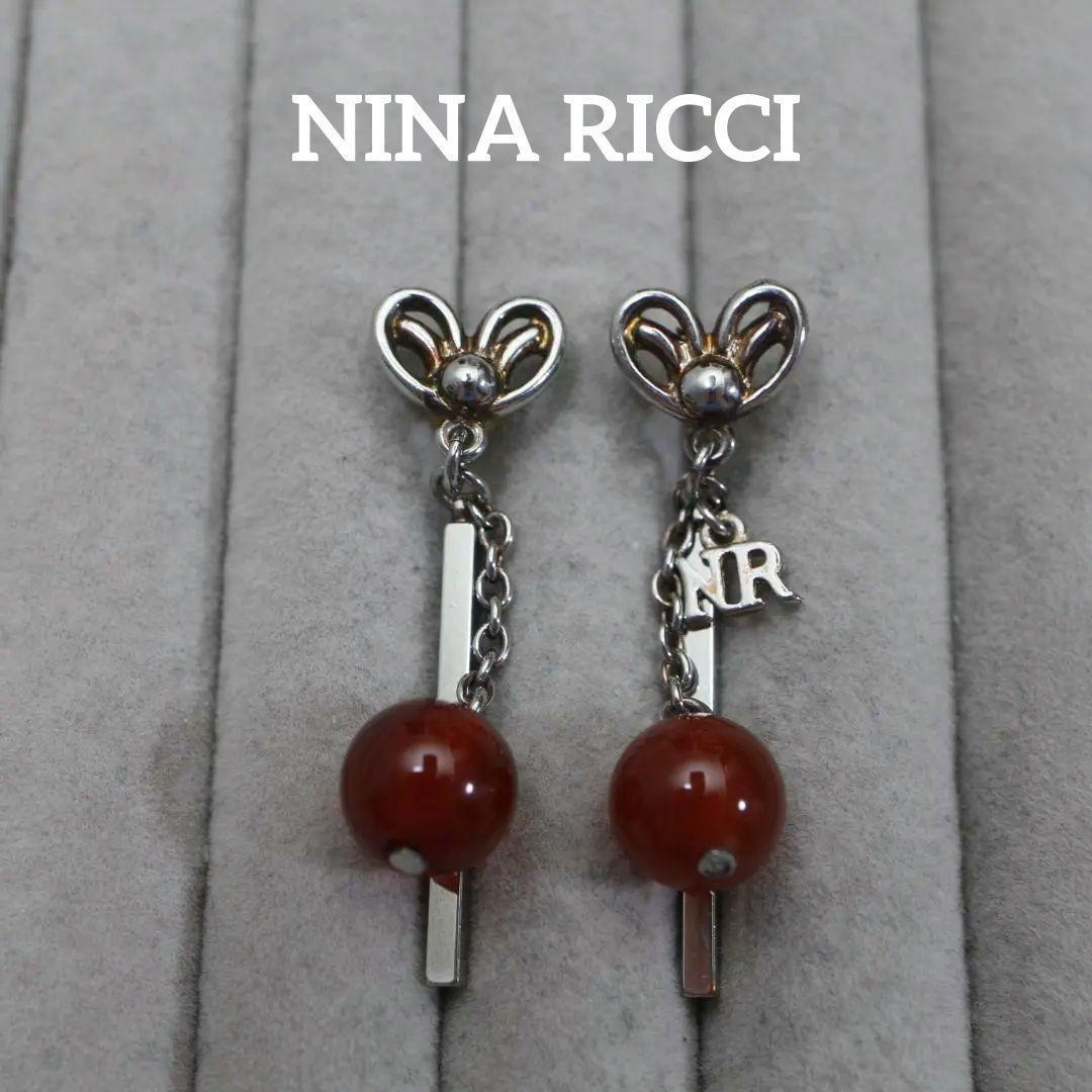[ anonymity delivery ]NINA RICCI Nina Ricci earrings silver red 
