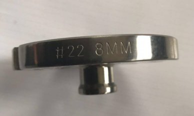 南常m-22ミートチョッパー8mm　プレート 肉挽き機 豆挽き機 ミンチ機 肉ひき 豆ひき ミートミンサー プレート_画像4