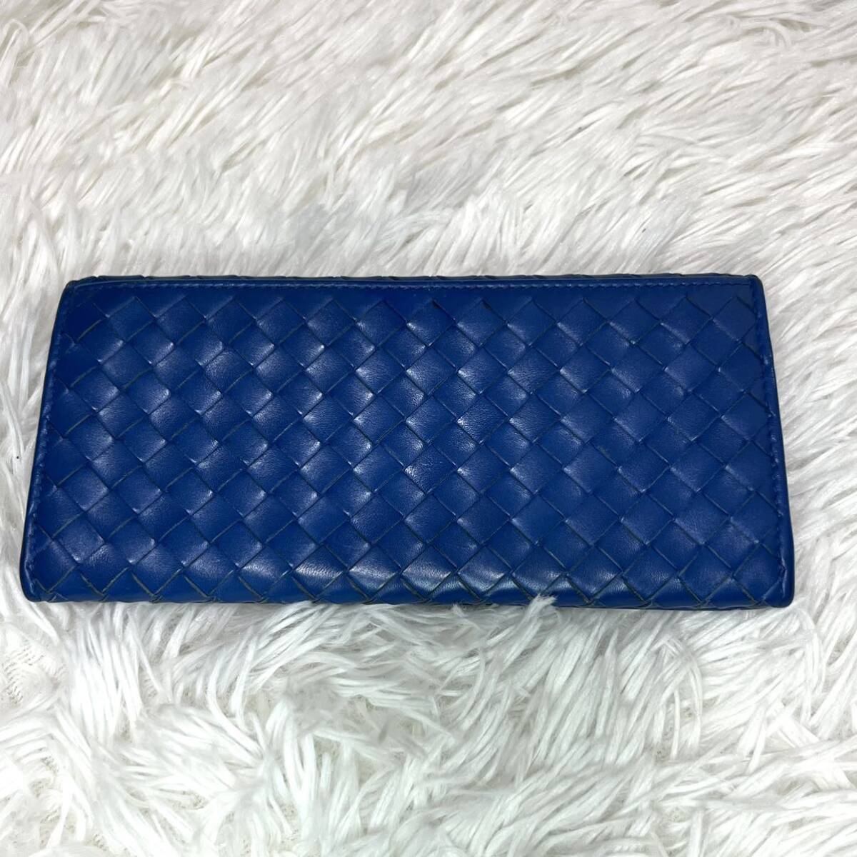 BOTTEGA VENETA ボッテガヴェネタ お札入れ 長財布 ブルー_画像3