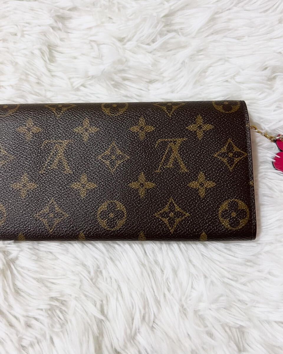 LOUIS VUITTON ルイヴィトン 長財布 モノグラム ポルトフォイユ エミリー フラワー 花モチーフ_画像3