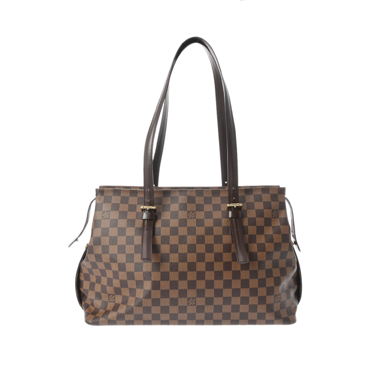 LOUIS VUITTON ルイヴィトン ダミエ チェルシー ブラウン N51119 レディース ダミエキャンバス トートバッグ ABランク 中古 銀蔵_画像1