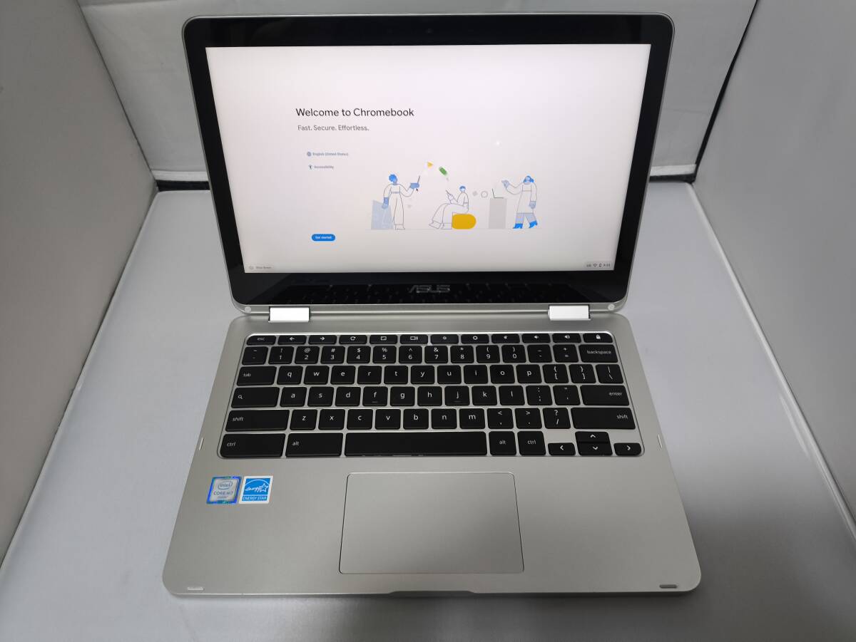 ASUS Chromebook Flip C302CA Core m7-6Y75 メモリ16GB eMMC64GB 1920x1080 12.5インチ バックライト付き英字キーボード 1週間保証_画像1