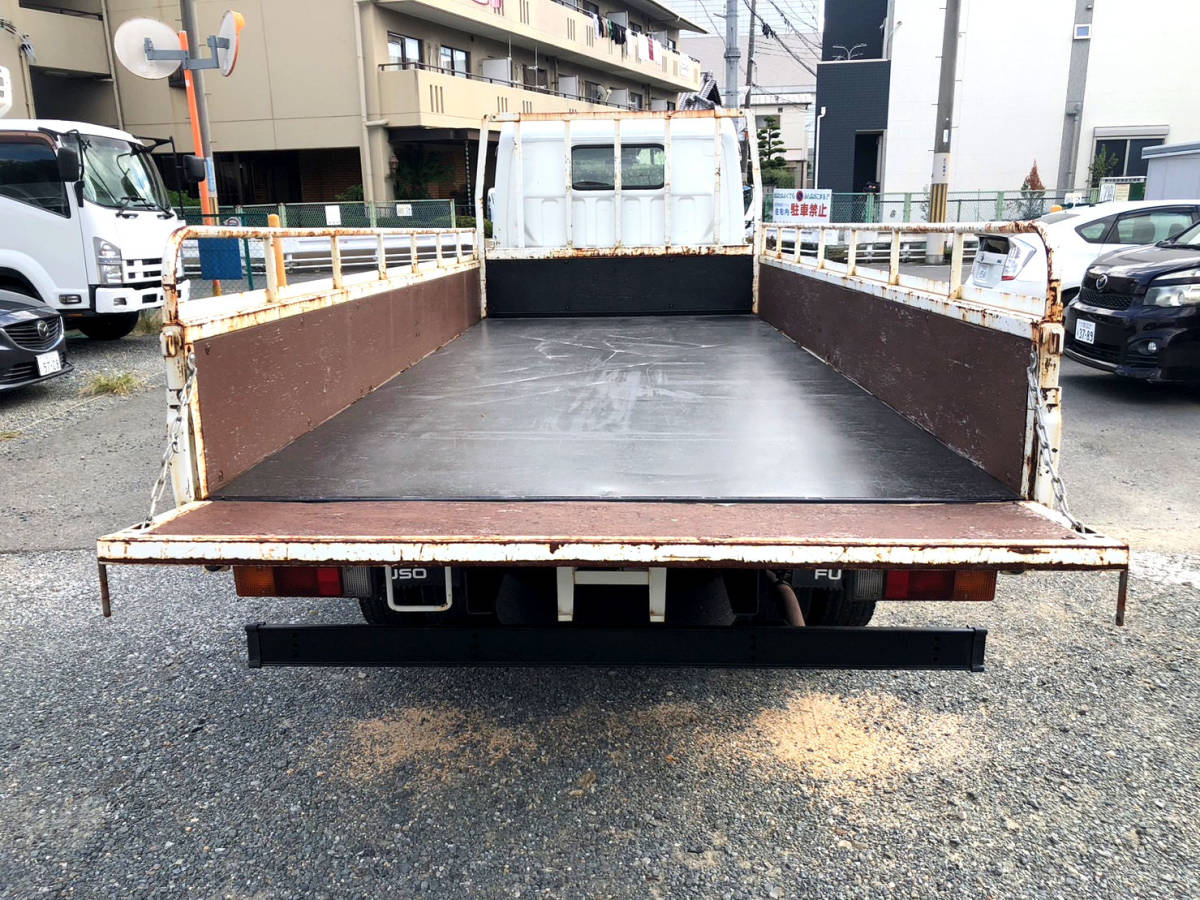 * Heisei era 24 year Mitsubishi Canter 3t long flat deck carrier iron plate ETC spare inspection . delivery possibility *