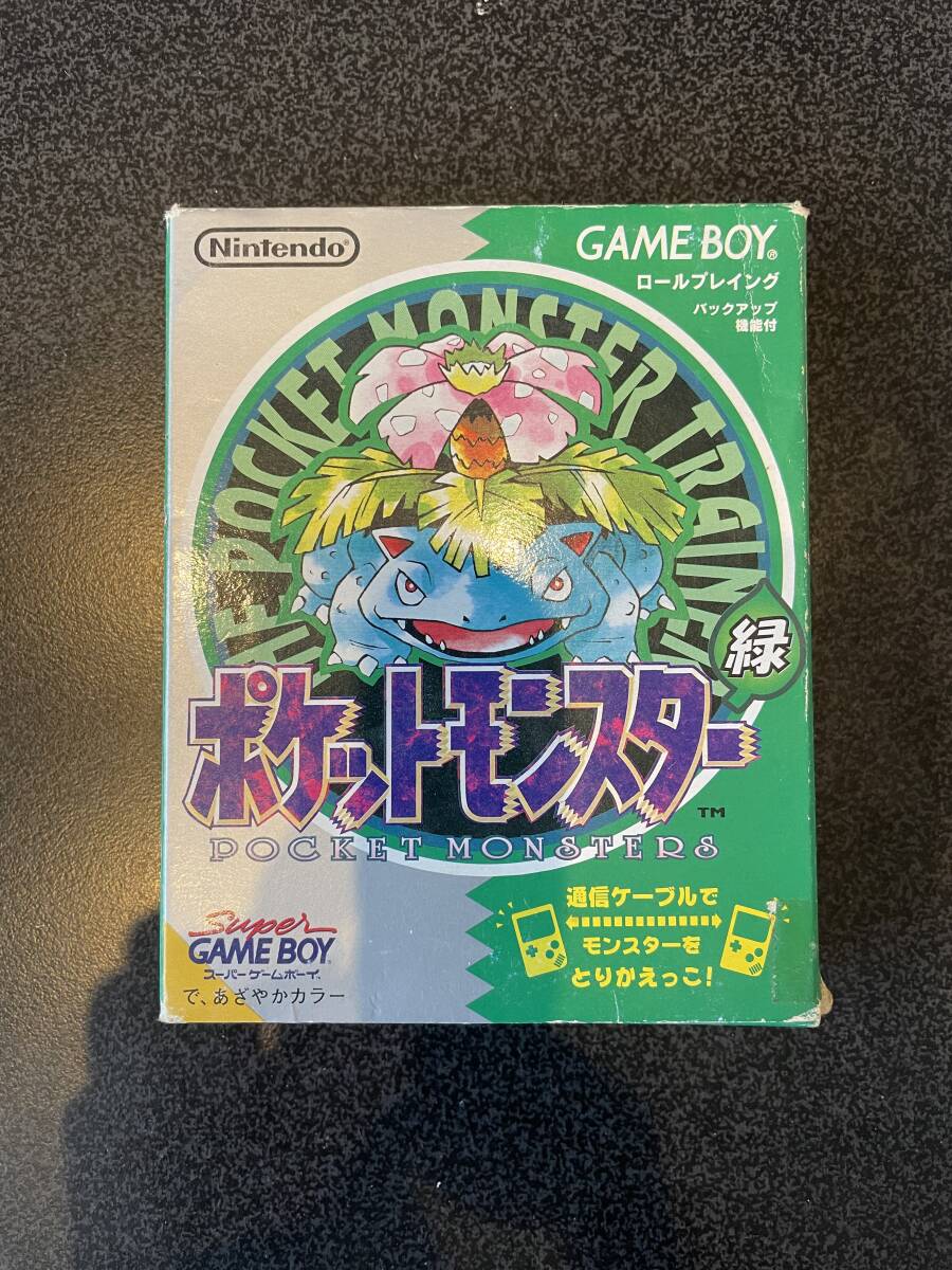 箱説付属・動作確認済み GB GBC ゲームボーイ カラー ポケットモンスター 緑 ポケモン Nintendo 任天堂 初代 完品 マップ付_画像1