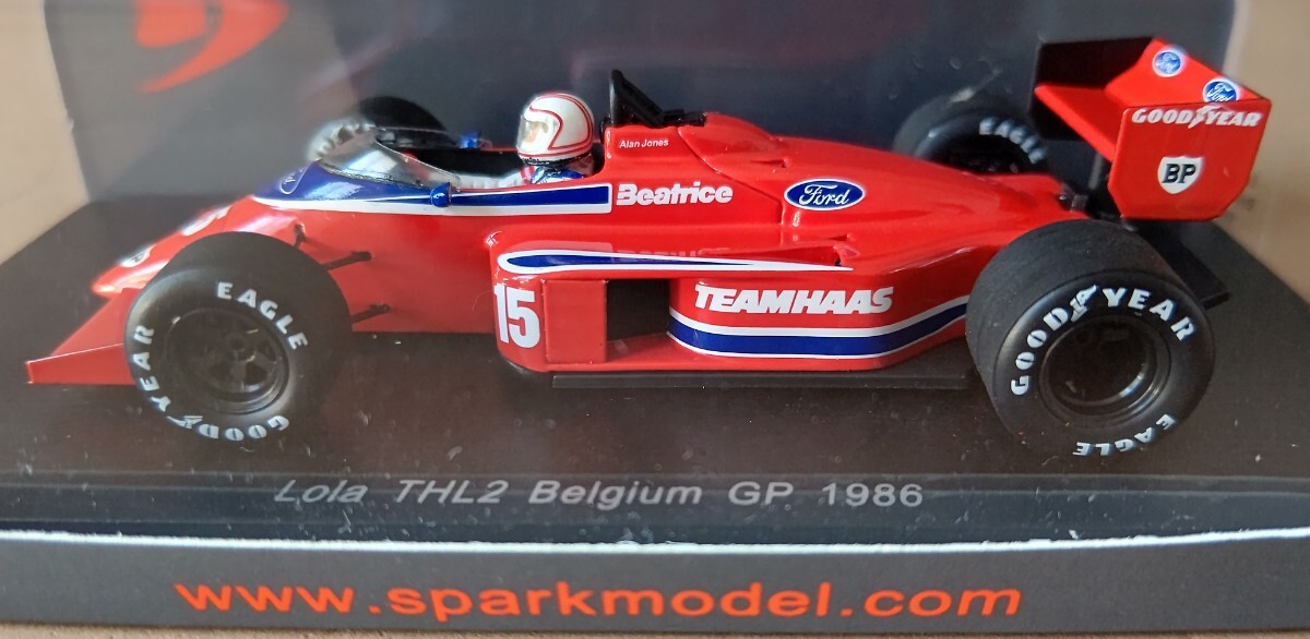 スパークモデル 1/43 ローラ・THL2・フォード 1986年 ベルギーGP アラン.ジョーンズ spark Alan.Jones 1986 Belgium GP Lola・THL2・Ford_画像2