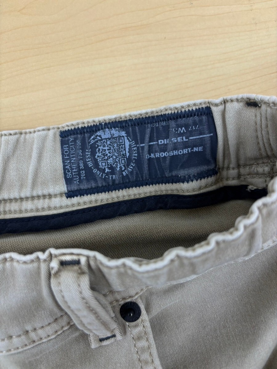 DIESEL JOGG JEANS D-KROOSHORT-NE 0670M ディーゼル スウェット デニム ジョグジーンズ ショーツ W32 メンズ ハーフパンツ ショートパンツ_画像9