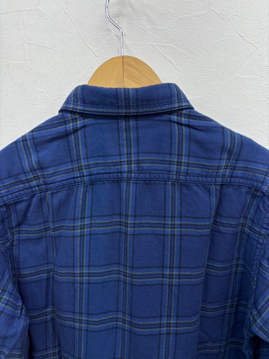 [ новый товар / с биркой /Sz.42(XL)] персик Taro джинсы длинный рукав проверка рубашка сделано в Японии фланель рубашка рубашка work shirt /. остров джинсы / Japan голубой джинсы 