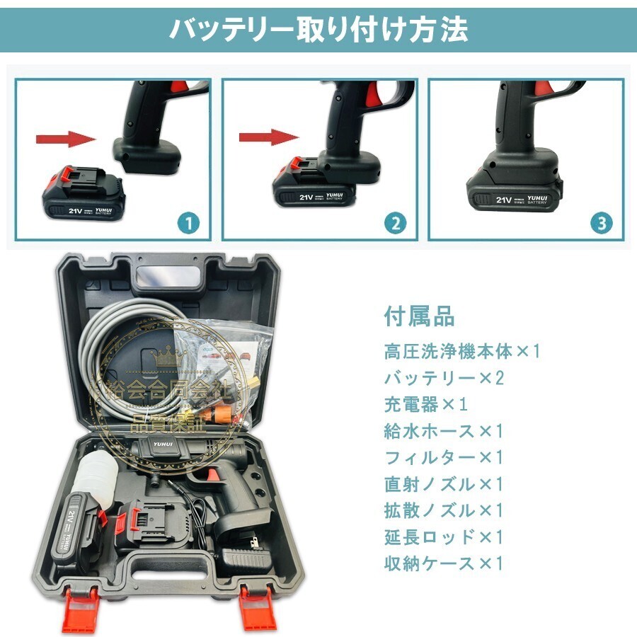 *30 days with guarantee * high pressure washer rechargeable cordless battery 2 piece attaching charger 1 piece .. pressure 2.4Mpa powerful .. car wash large cleaning 