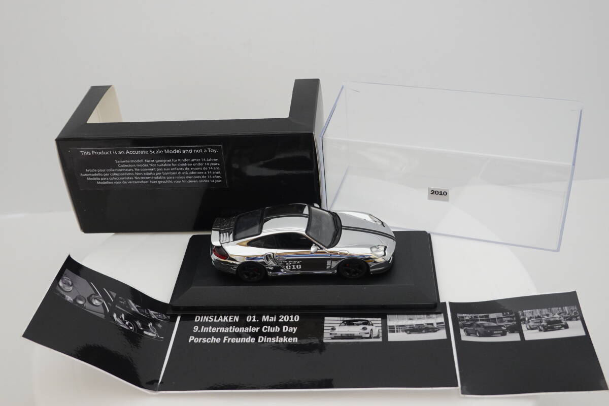 ☆96台限定Silver Chrome☆特注PMA 1/43 Porsche 911 turbo Dinslaken-01.Mai 2010. 9.Internationaler Club Day der Porsche Freunde _画像10