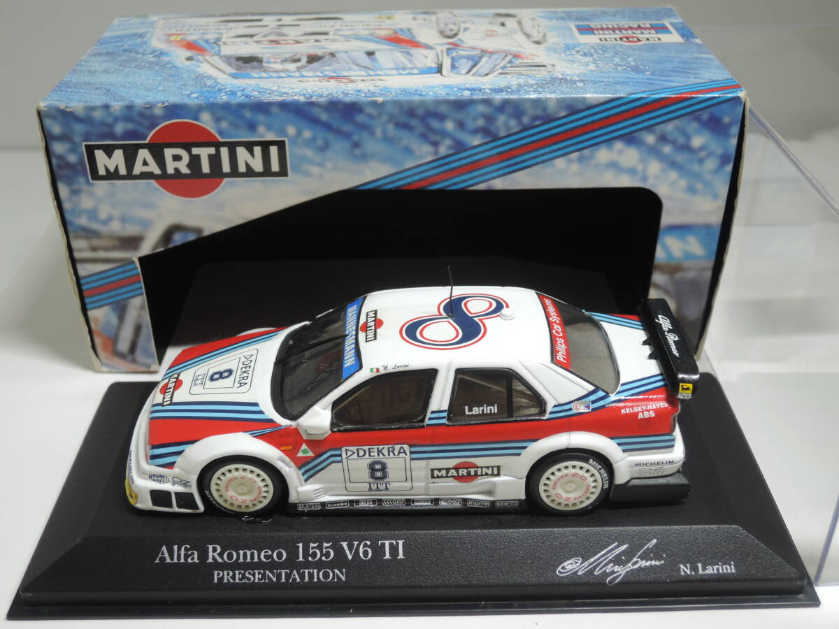 ☆1円始・MARTINI Racing Team☆特注PMA 1/43アルファAlfa Romeo 155 V6 TI Presentation #8 DTM 1995 N. Larin・240501_画像1