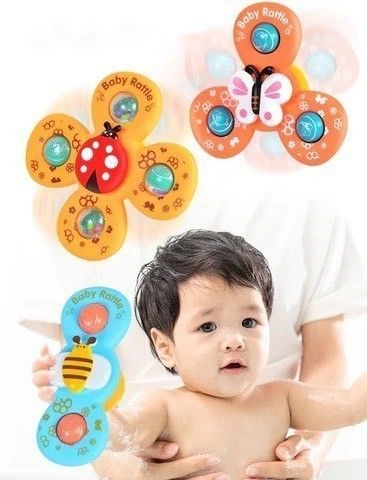 ★みなも様★ ハンドスピナー 赤ちゃん 吸盤付 知育玩具 モンテッソーリ 3点セット