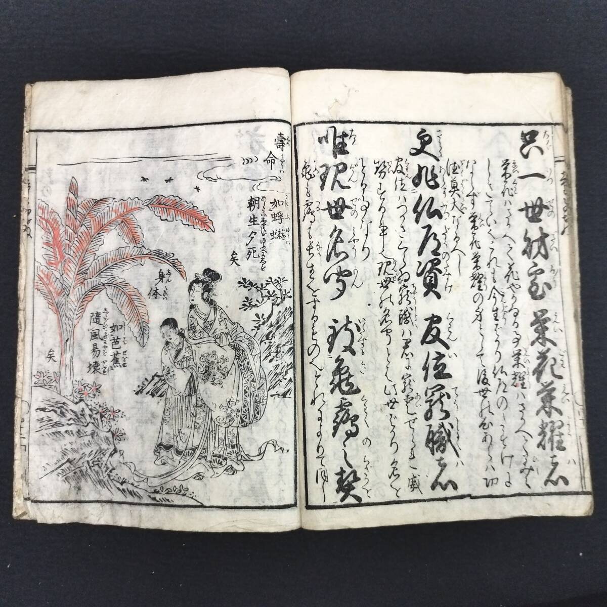 Y175 絵入 往来物◆実語教童子訓◆寺子屋 手本 教科書 史料 江戸 時代物 浮世絵 UKIYOE 木版画 骨董 古美術 古典籍 古文書 和本 古書_画像9