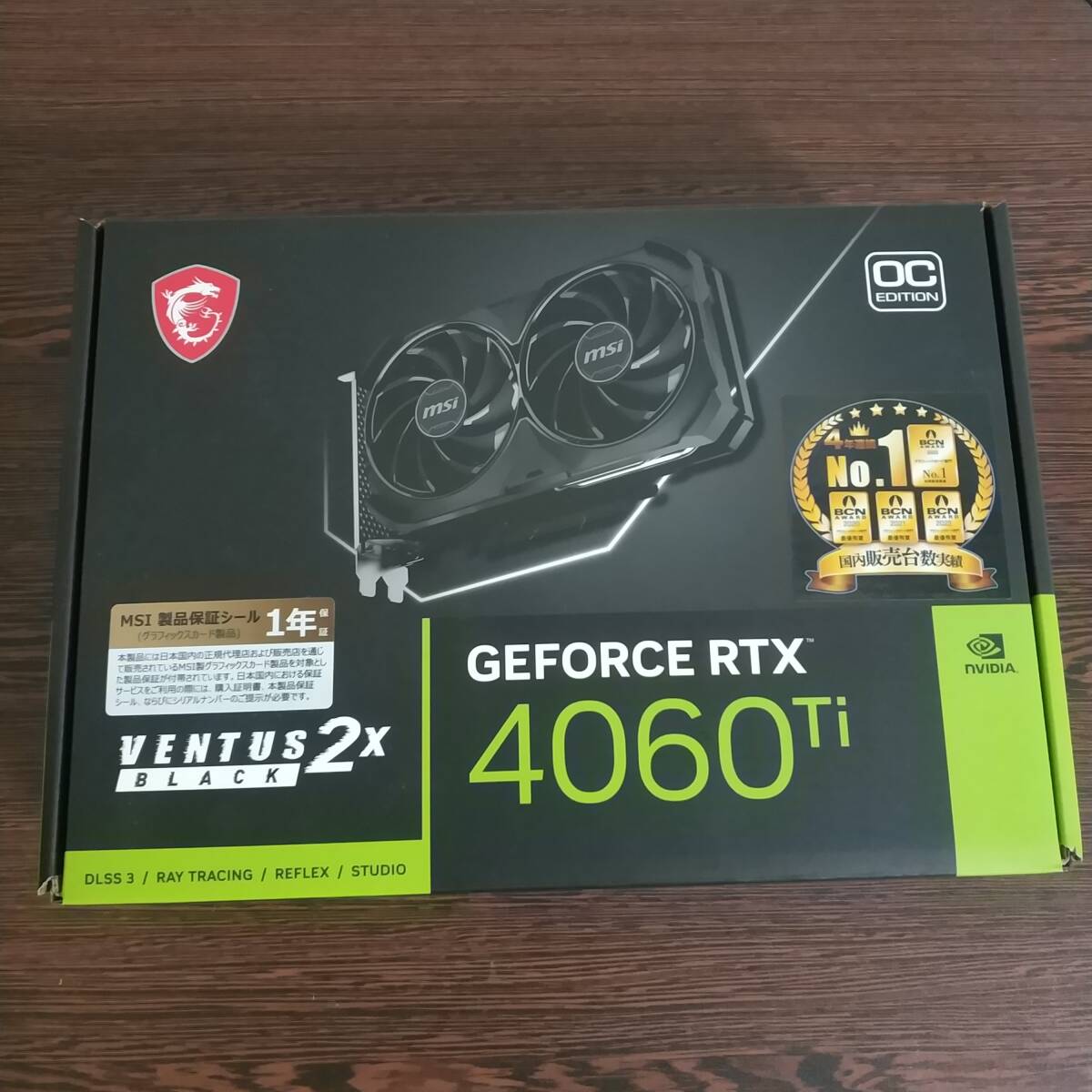 MSI GEFORCE RTX4060ti 16G_画像1