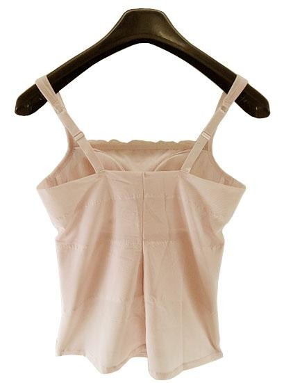 SI5309-3* new goods bla camisole pad attaching shoulder cord adjustment possible . origin race cup side * under panel attaching LL size shade pink / white postage 350 jpy 