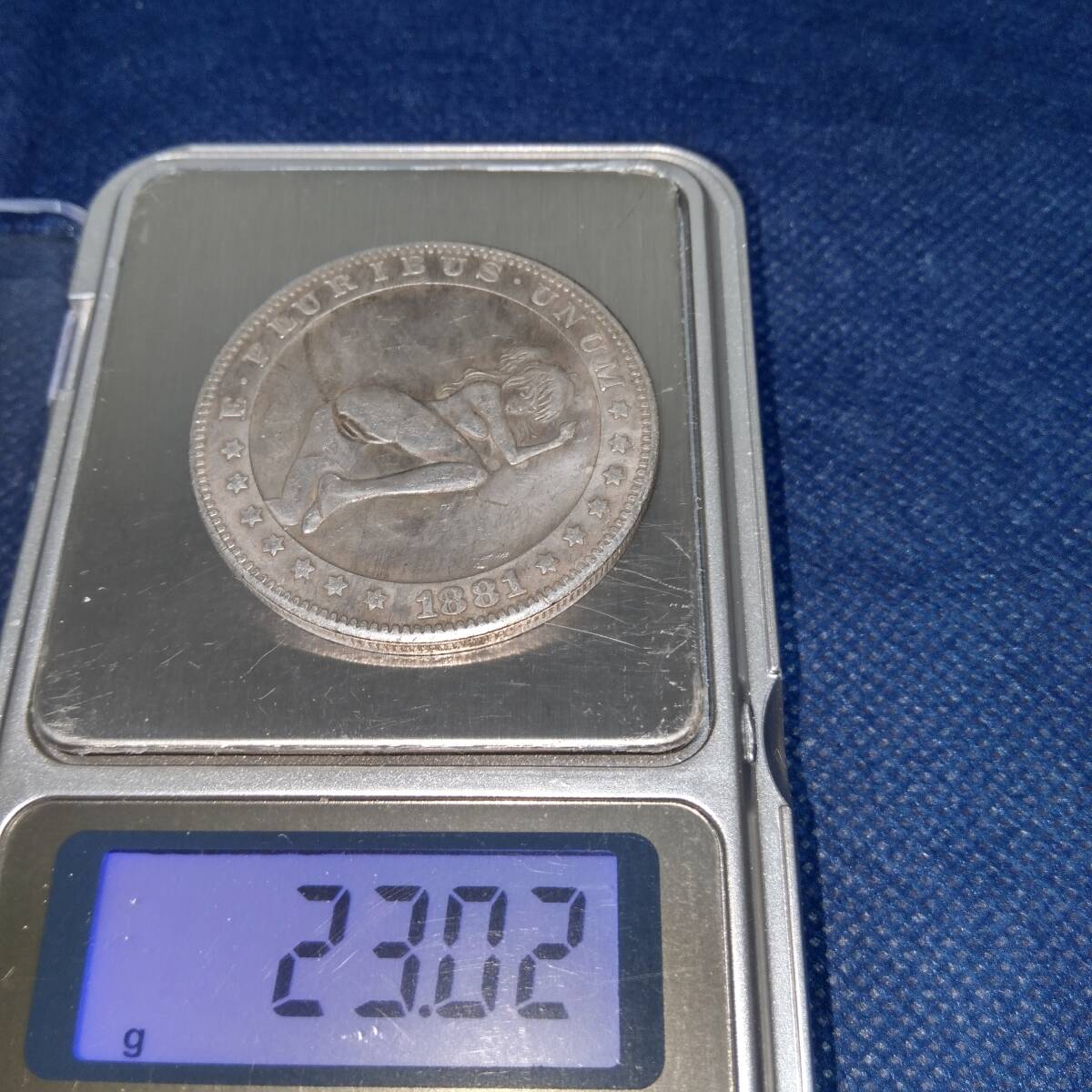 NO-2 外国古銭 アメリカ1881年 イーグル一円銀貨/貿易銀貨 古銭の画像5