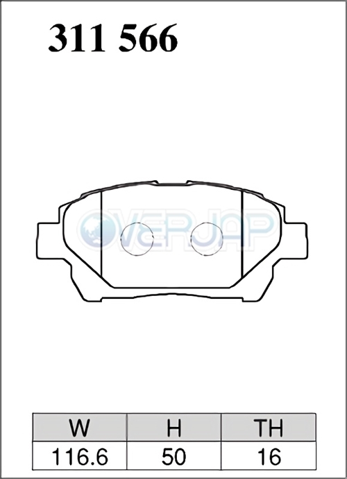 EC311566 DIXCEL EC ブレーキパッド フロント用 トヨタ ヴィッツ KSP130/NSP130 2010/12～2012/5 1000～1300_画像2