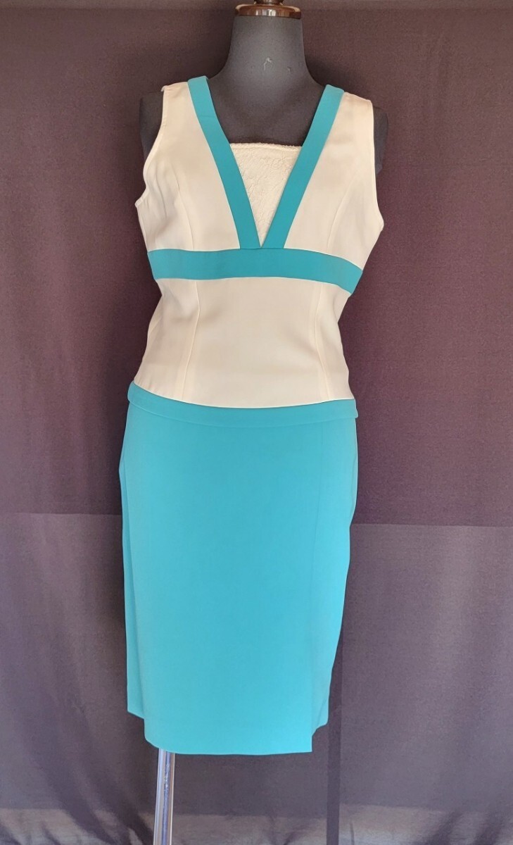  super-discount! beautiful turquoise color suit 3 point set 9 number size 