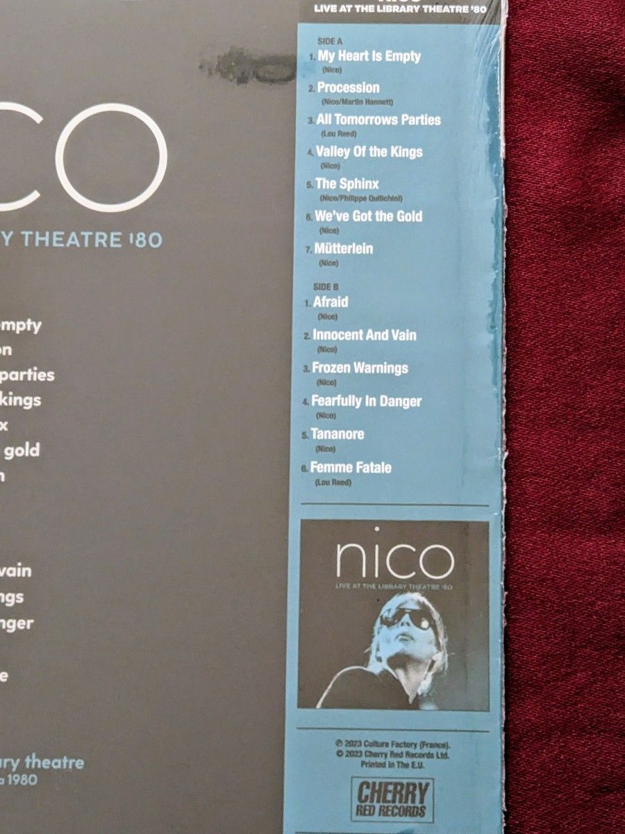 【新品未開封】LIVE AT THE LIBRARY THEATRE '80 NICO ニコ　アナログレコード