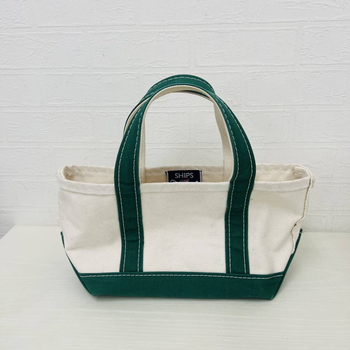 エルエルビーン L.L.Bean トートバッグ ハンドバッグ キャンバス USA製 BOAT AND TOTE SHIPS IH_画像3