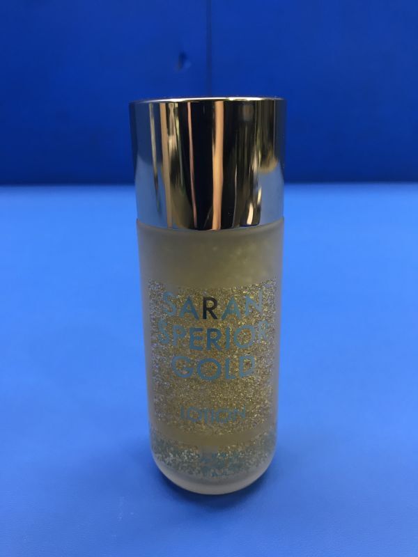 未使用【 カメリア化粧品 】サランスペリオール ゴールドローション SARAN SPERIOR GOLD LOTION 100ml 化粧品 美容 純金箔入化粧水 60_画像2