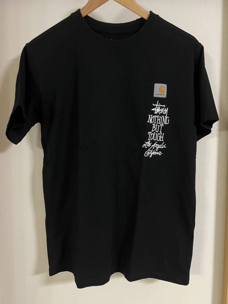stussy&carhartt ステューシー&カーハート コラボTシャツ 黒 stussy&carhartt ステューシー&カーハート コラボTシャツ 黒
