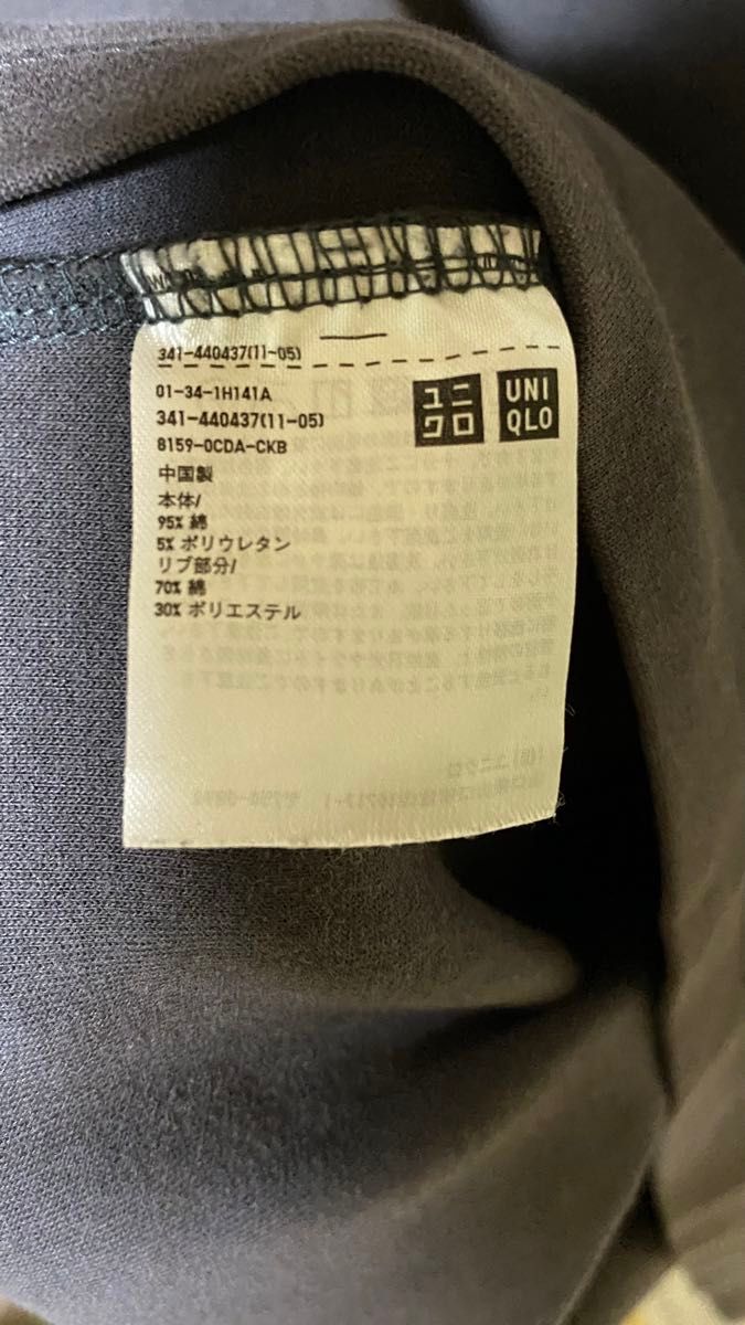 モックネックプルオーバー ユニクロu UNIQLOU  ユニクロ カットソー スウェット 長袖Tシャツ 長袖 ロンT